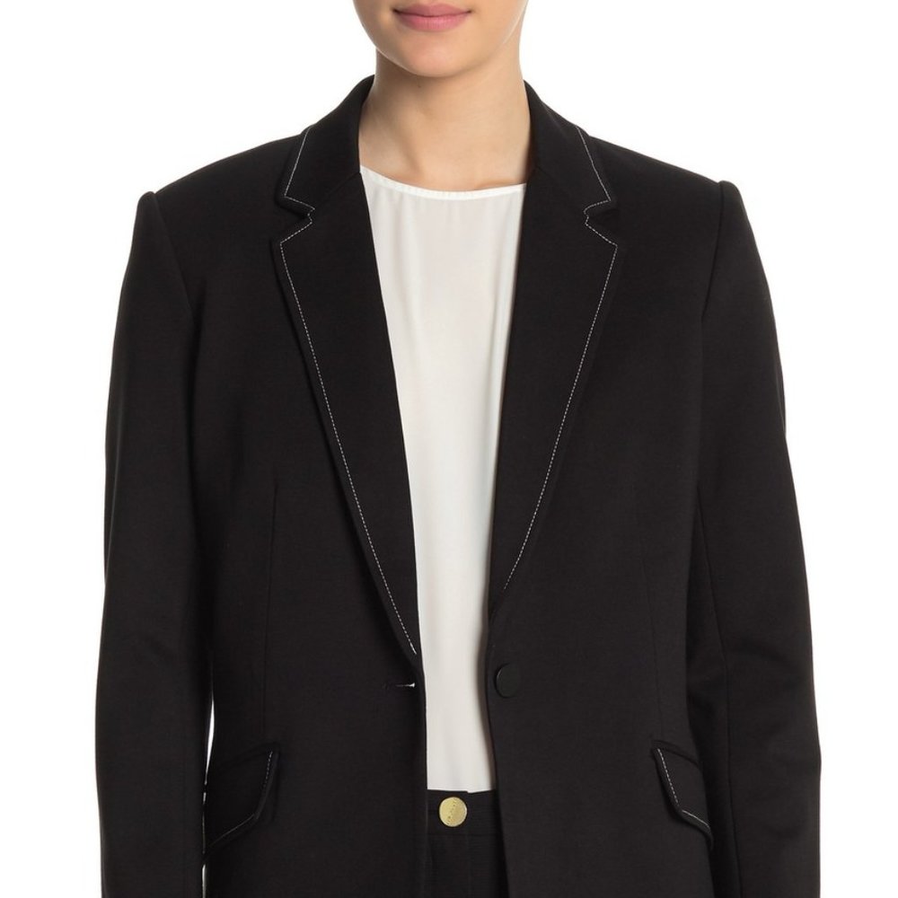 T Tahari Contrast Topstitch Blazer (NWOT)